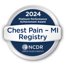 2024 Platinum Performance Achievement Award Chest Pain - MI Registry NCDR