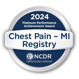 2024 Platinum Performance Achievement Award Chest Pain - MI Registry NCDR