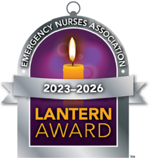 Emergency Nurses Association 2023-2026 Lantern Award logo.