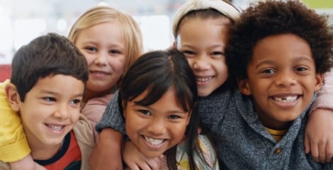 Group of kids smiling