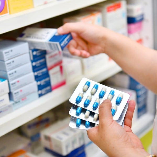 Prescription medicine at a pharmacy