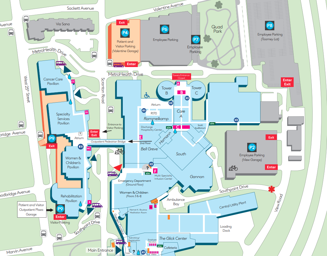 MetroHealth Main Campus Map