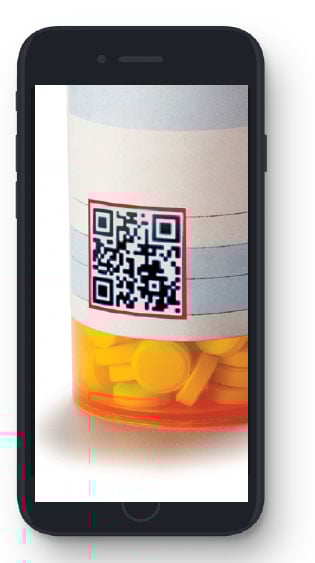 Cell phone with qr code