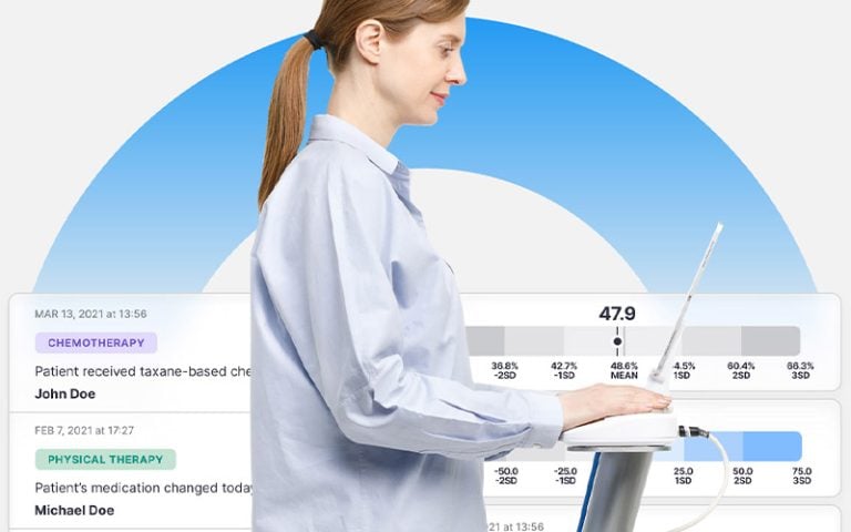 Visualization of a provider accessing patient tests