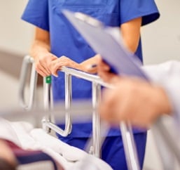 Doctor holding clipboard